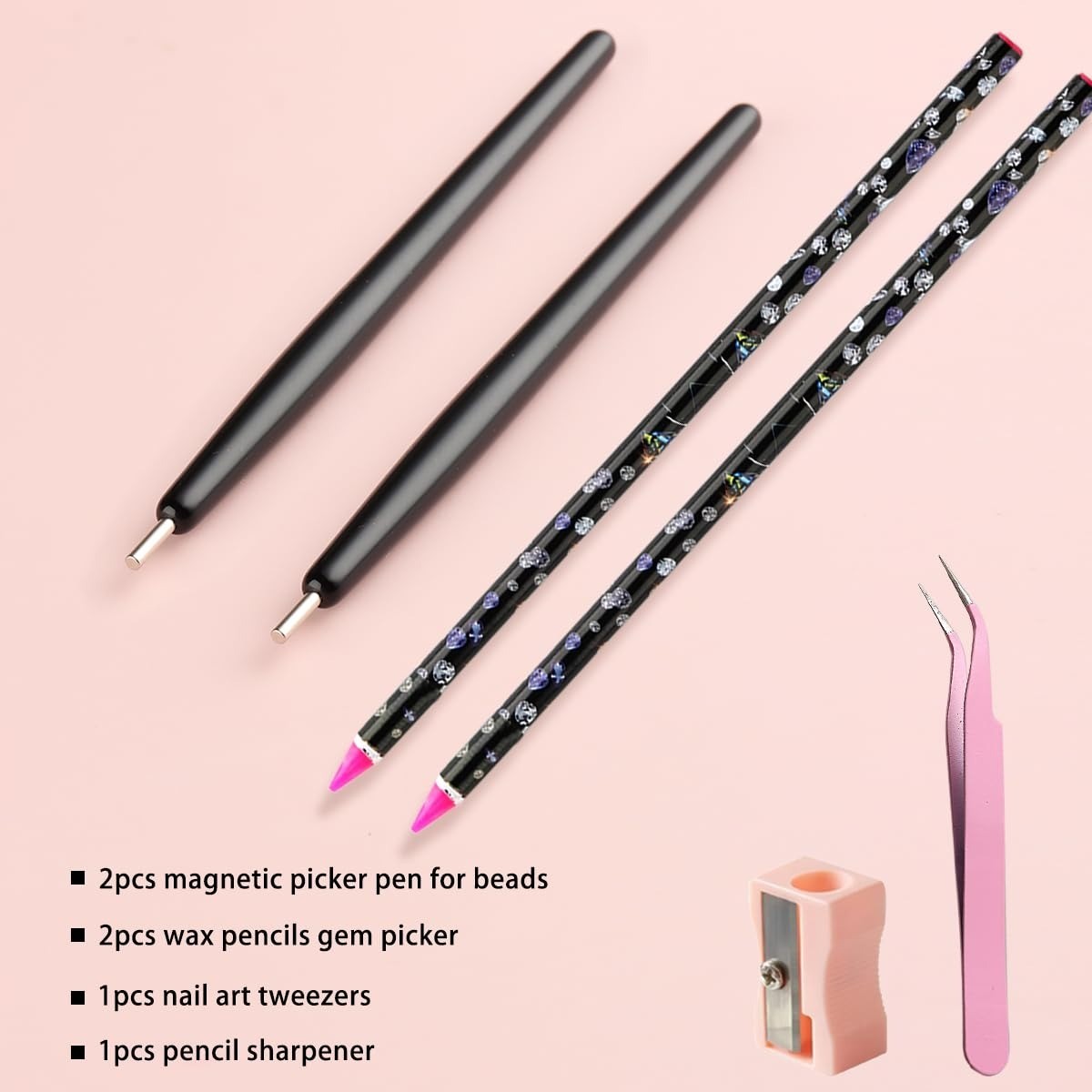 FSpronail Caviar Nail Beads Applicator Pen Kit – 2PCS Magnetic Tool
