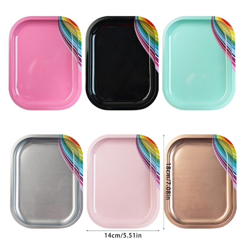 Stylish Rectangle Shaped Nail Art Tray for Professional and Personal Use