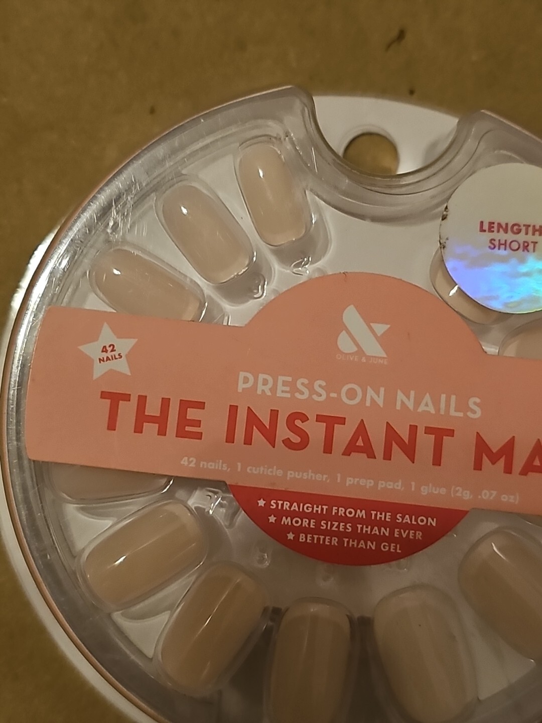 Instant Mani Short And Medium Length Layered Circles Press On Nails 42 Ct x 2