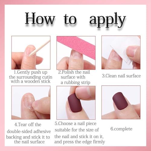 Blue Press on Nails Short Square Fake Nails Solid 1 Fl Oz (Pack of 24) style-12