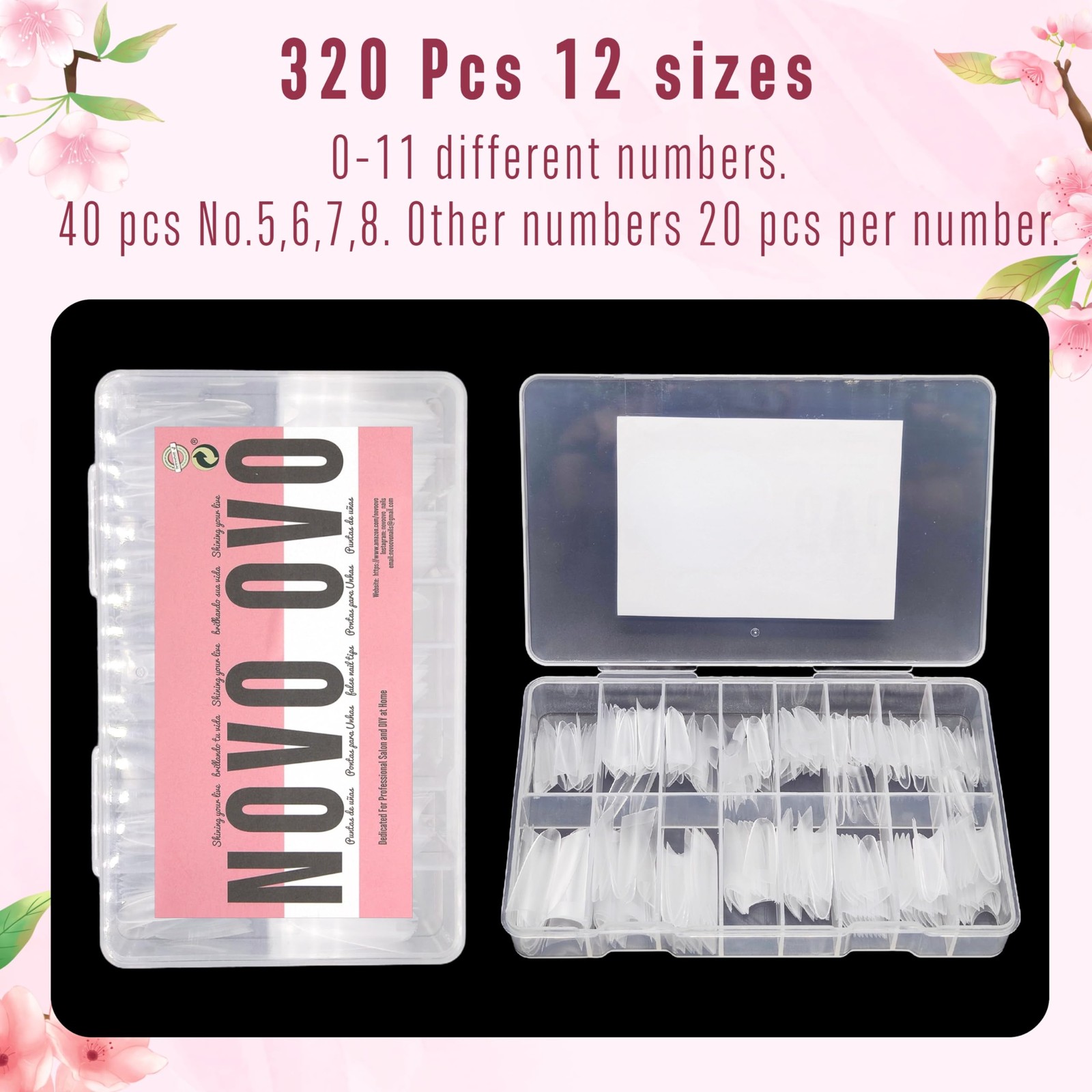 Nail Tips Russian Almond Round Oval, Soft Gel x Acrylic Half Cover Nail Kit f…
