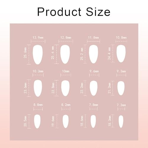 Press on Nails Medium Almond Fake Nails with Designs 3D Gold Gold French Tip
