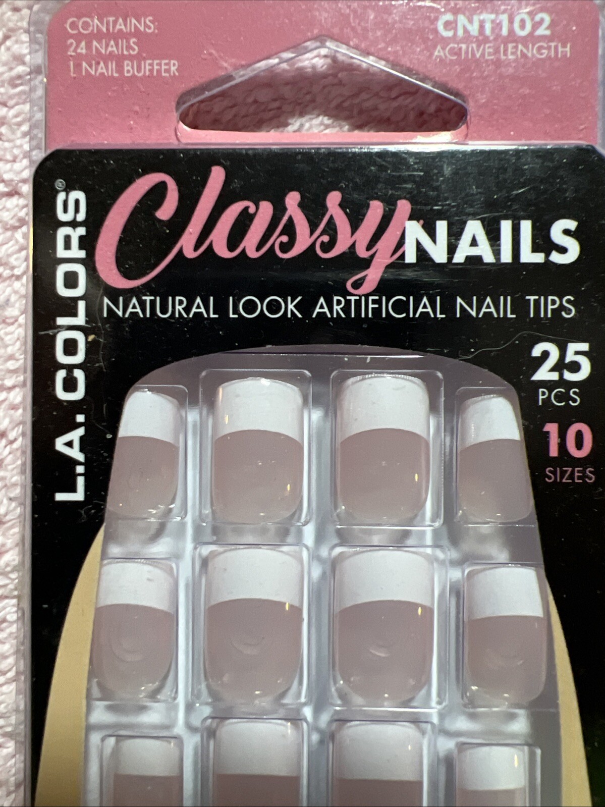 LA Colors Nail tips Mauvey Half Moon ultra thin CNT102 Active Length