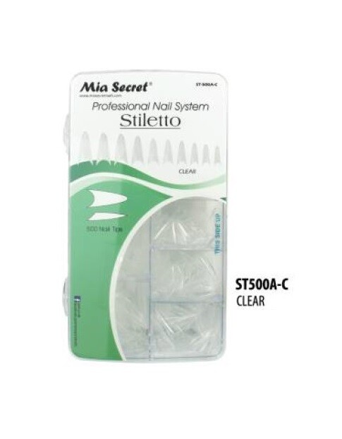 Mia Secret Nail Tips STILLETO /ROYAL FANCY -White, Clear, Natural *CHOOSE YOURS