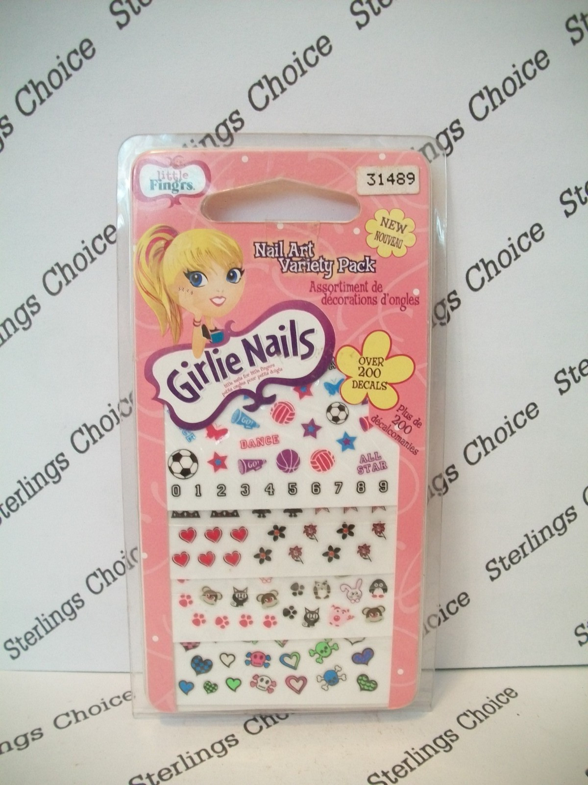 Fing’rs Girlie Nails Nail Art Decals Variety Pack #31489
