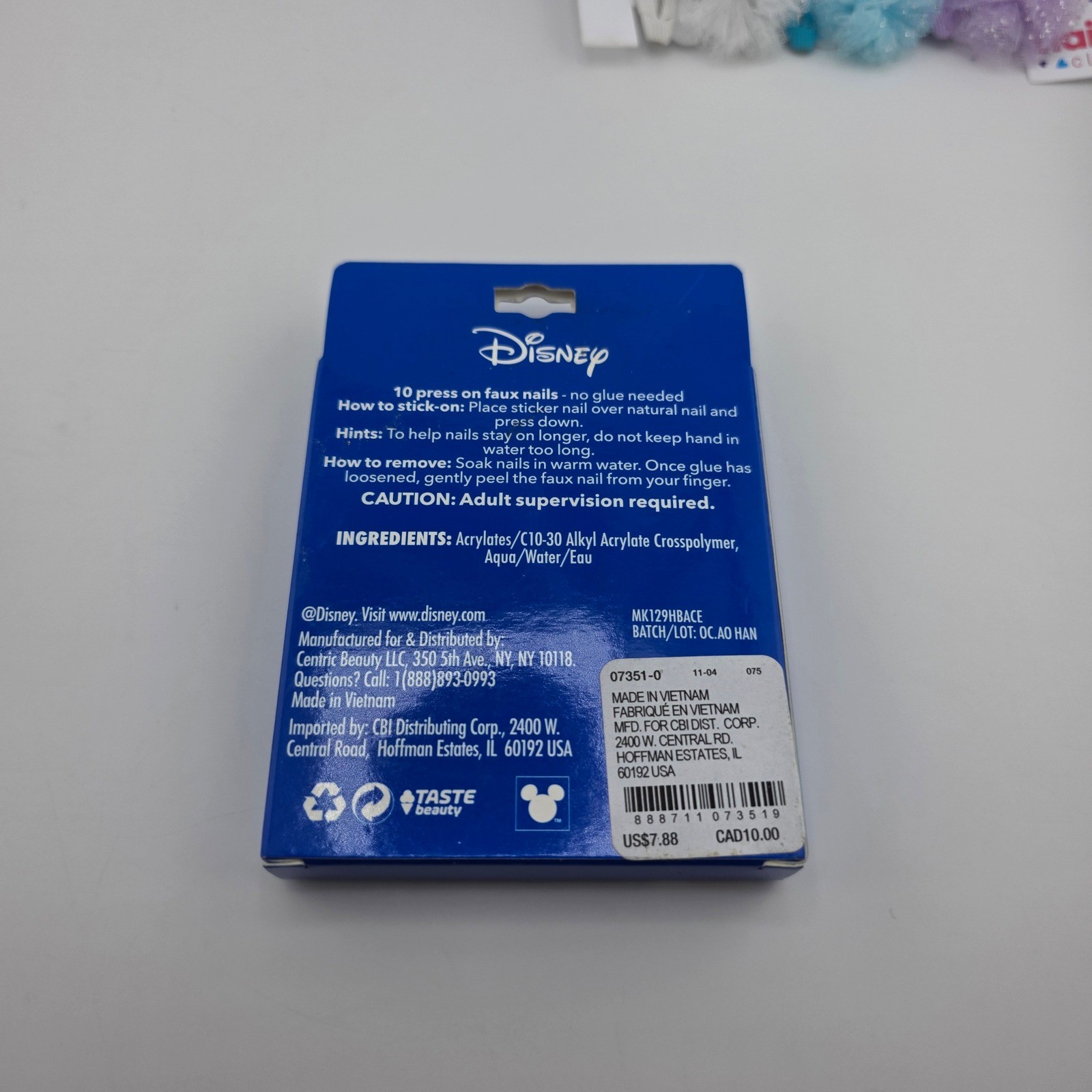 Claire’s Assorted Accessory Lot Disney Nails Earrings Hair Clips Game