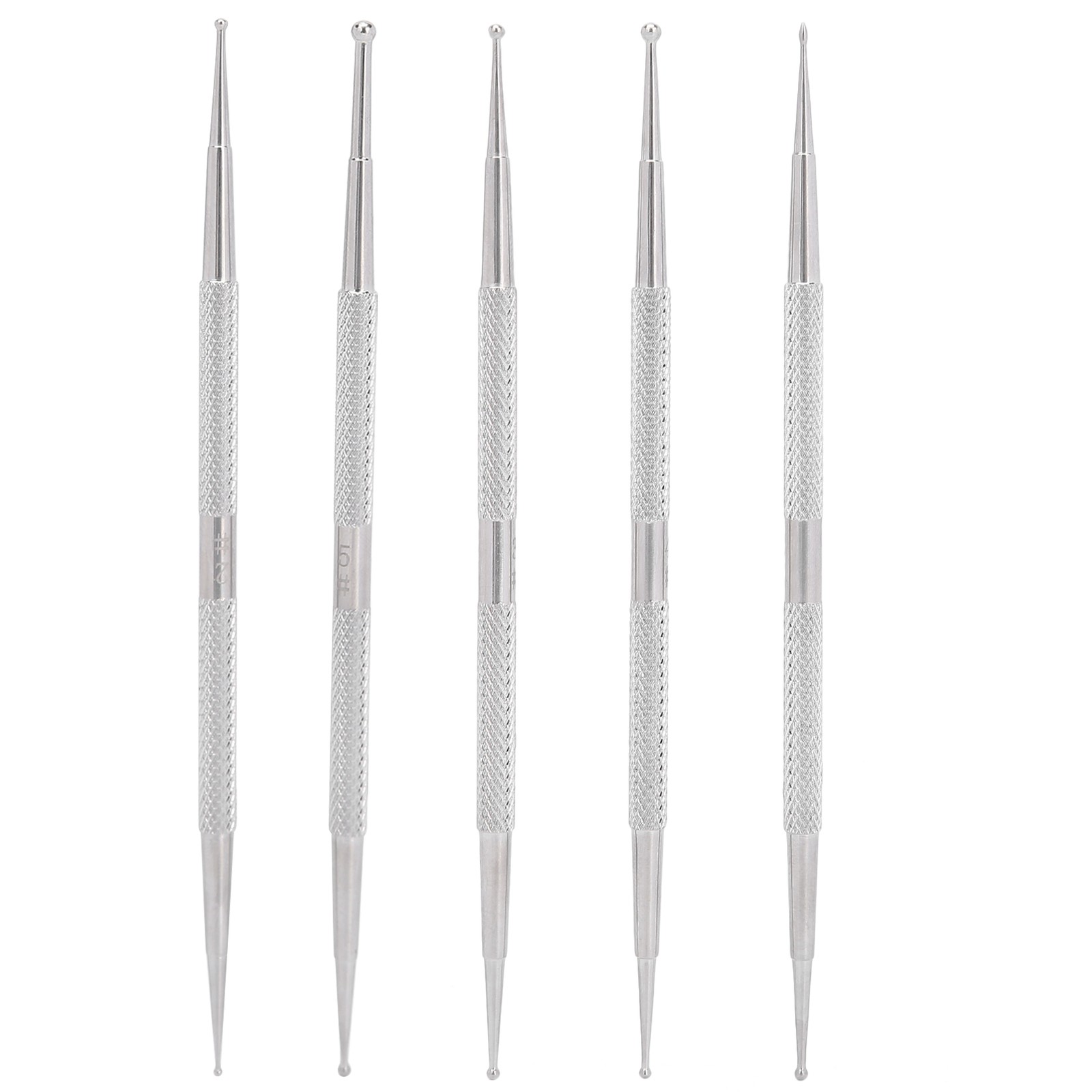 5pcs Double Head Nail Art Dotting Pen Stainless Steel Nail Painting Pen DIY Deco
