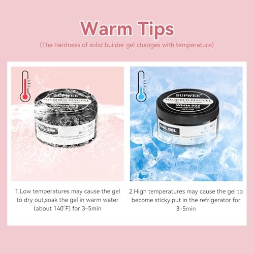 3D Nail Art Gel Clear and White Solid Builder Gel for Nails | Non Clear&White