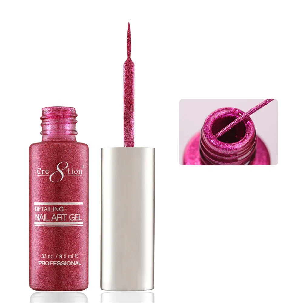 Cre8tion Detailing Nail Art Gel .33 Oz – #38 Fuchsia Platinum