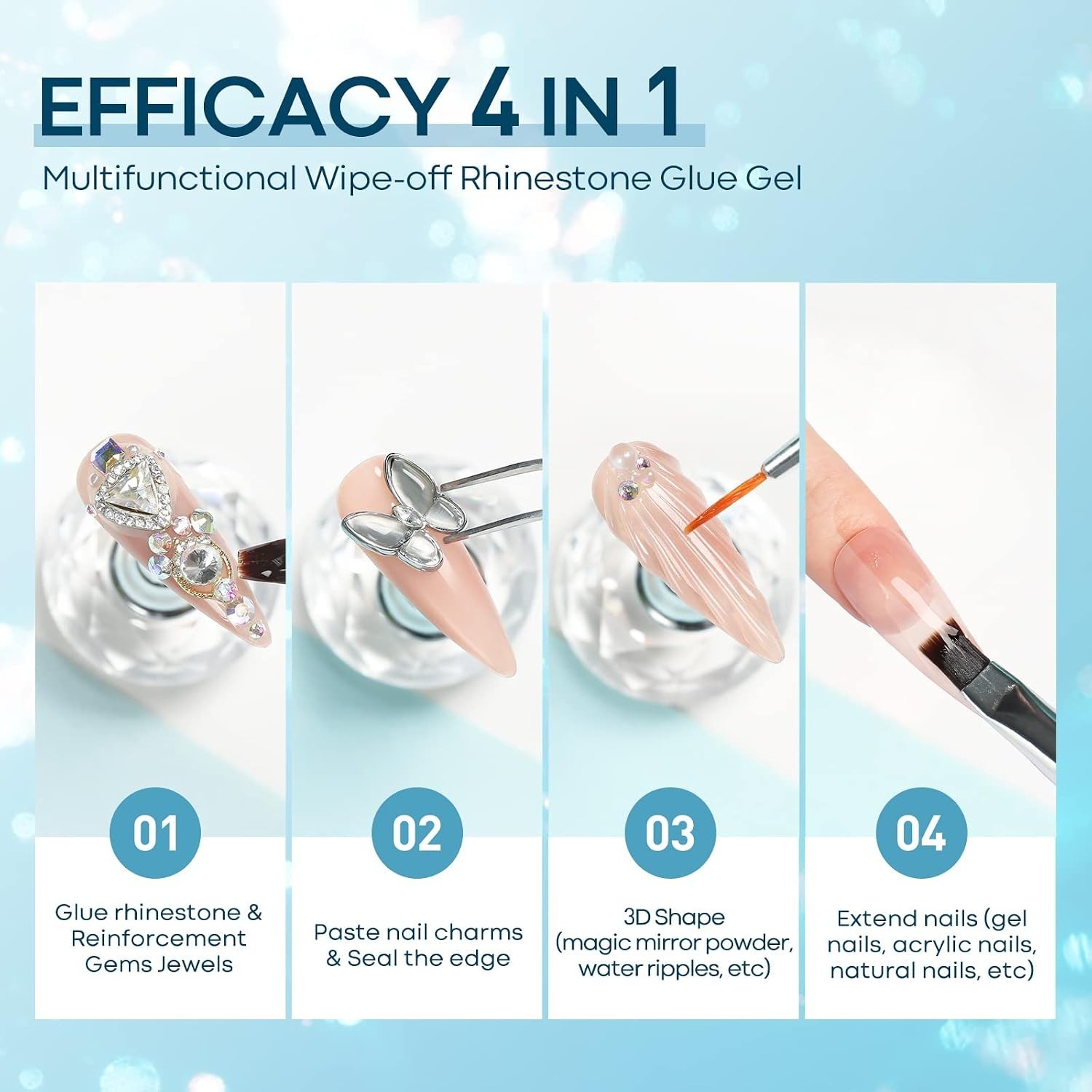 All-in-One Rhinestone Adhesive Kit – Super Strong, Crystal Clear & Lightweight