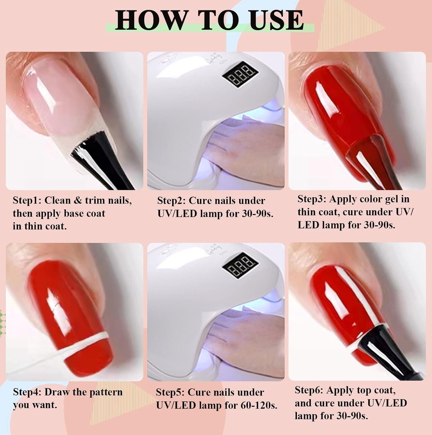 White Nail Art Gel Liner with Built-In Brush – Effortless Swirl & French Nails