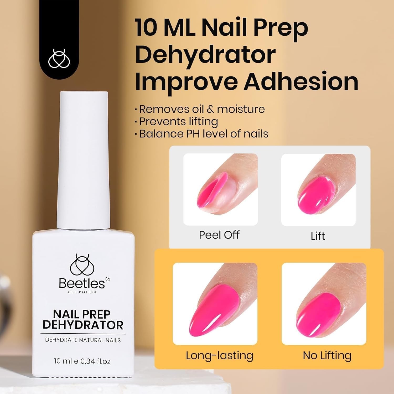 Beetles 9 in 1 Gel Nail Glue Nail Dehydrator Kit for Acrylic Nails