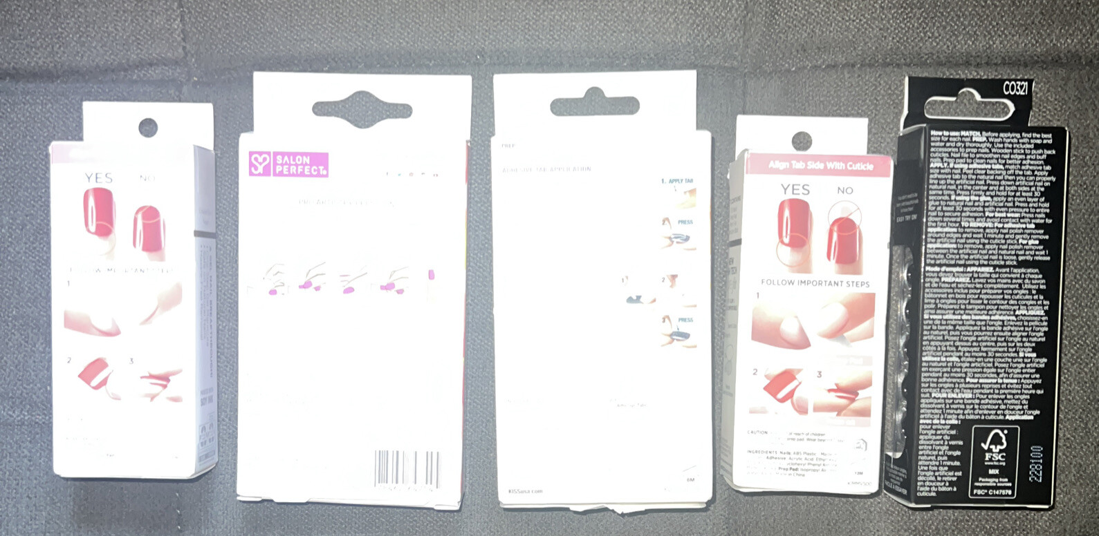 KISS SALON💅Mixed Lot 5-Pks Nail Sets:Modern Art, Voguish Fantasy,imPress & More