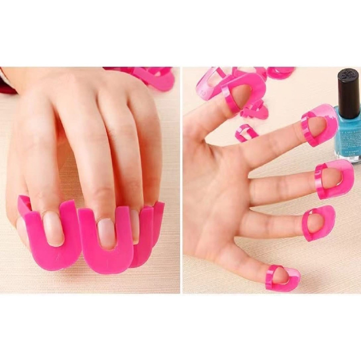 26 Pcs 10 Sizes U Curve Shape Nail Protector, PVC