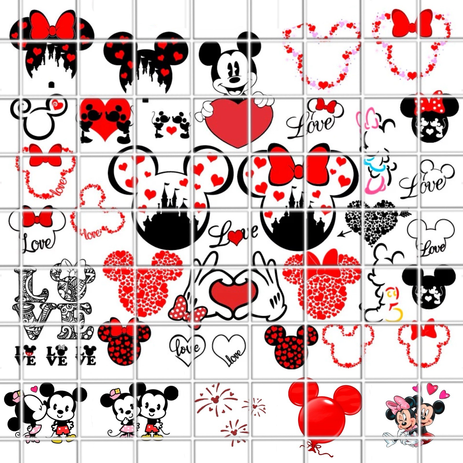 Mickey Mouse Valentines Waterslide Nail Art Decals Set Of 50 Instructions Bonus