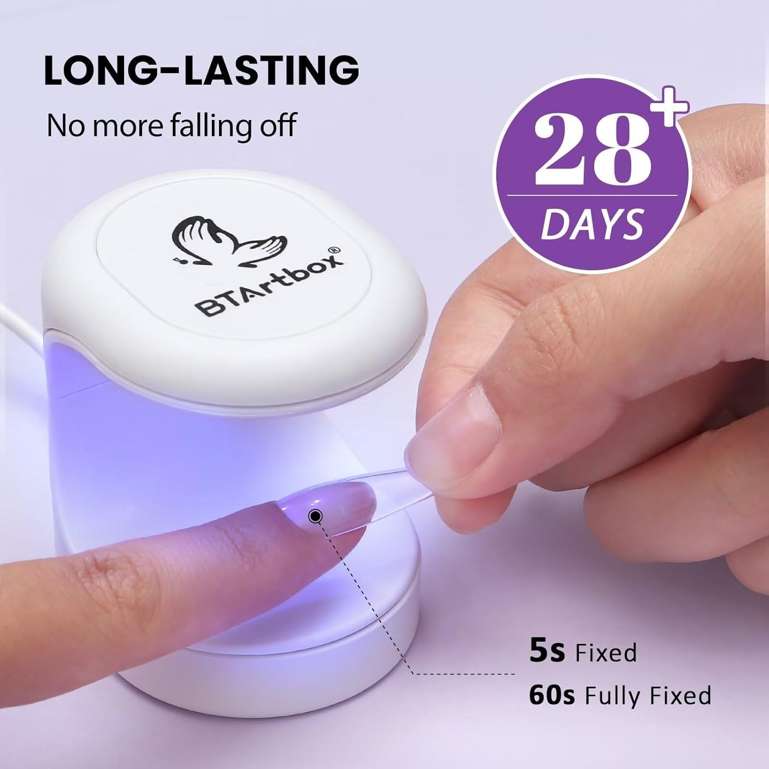 30g Solid Nail Gel for Nail Tips, Upgrade Gl ue Gel for Fake Nails Cure Neede…