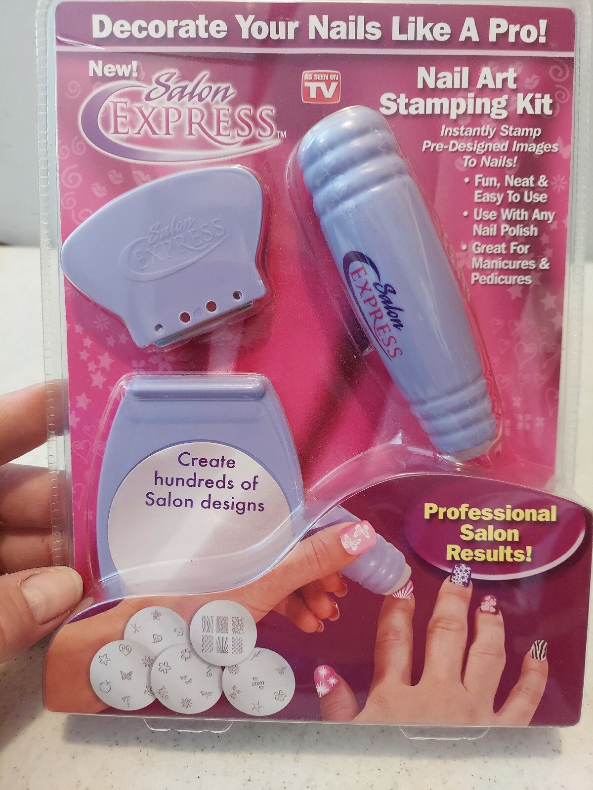 Nail Art Salon Express Stamping Kit NEW! SEALED!-v
