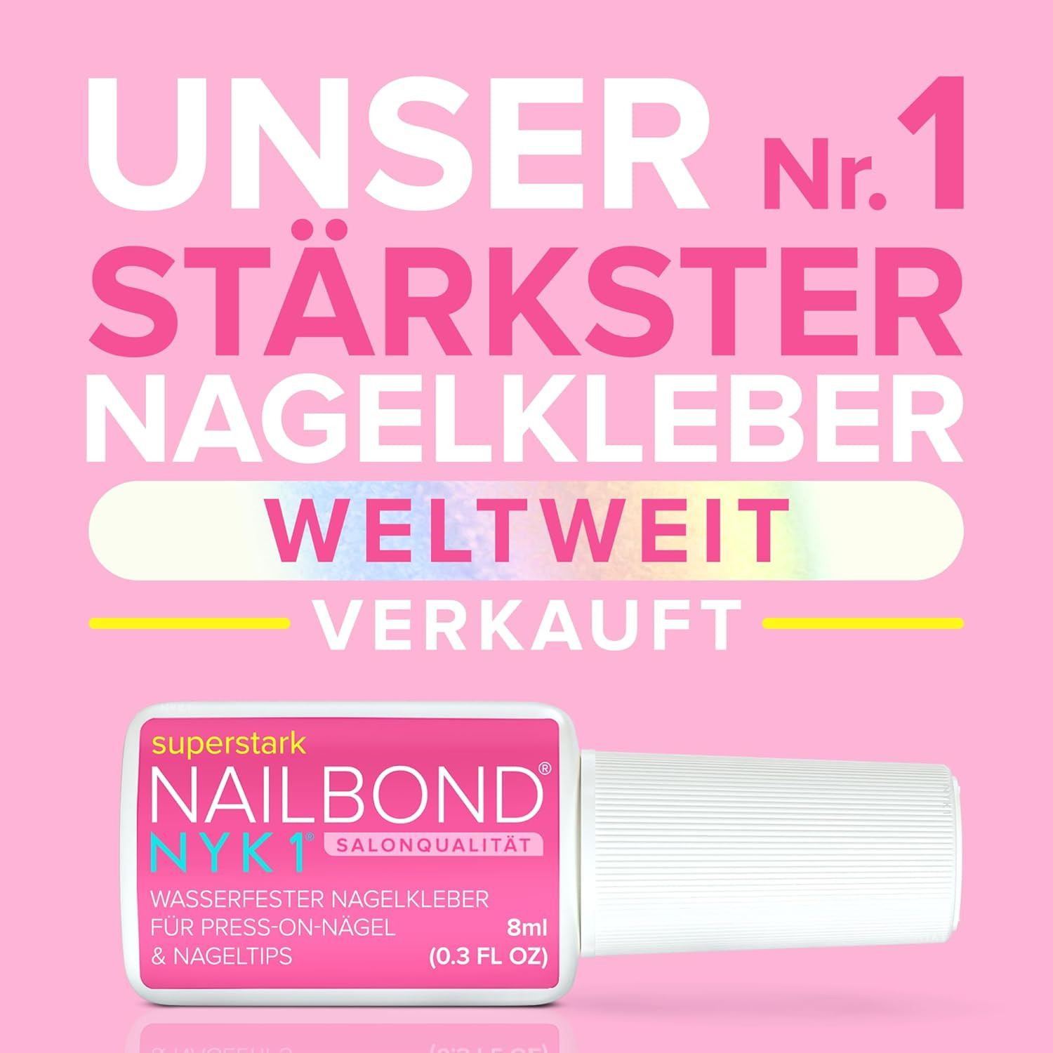 NYK1 Nailbond Nagelkleber Für Kunstnägel Extra Stark (8Ml) Pinsel on Nagelkleber