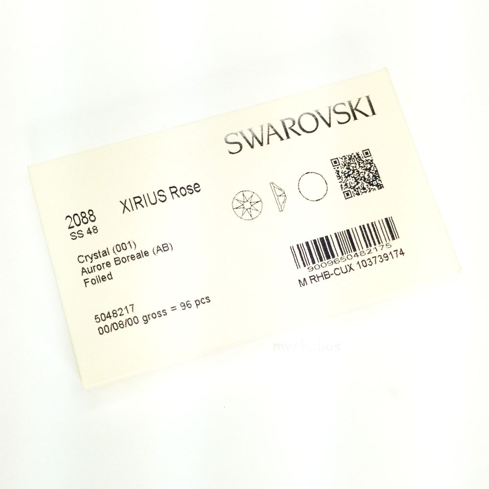 Swarovski 2058/2088 Flatback Foiled Rhinestones Factory Pack CRYSTAL AB (001 AB)