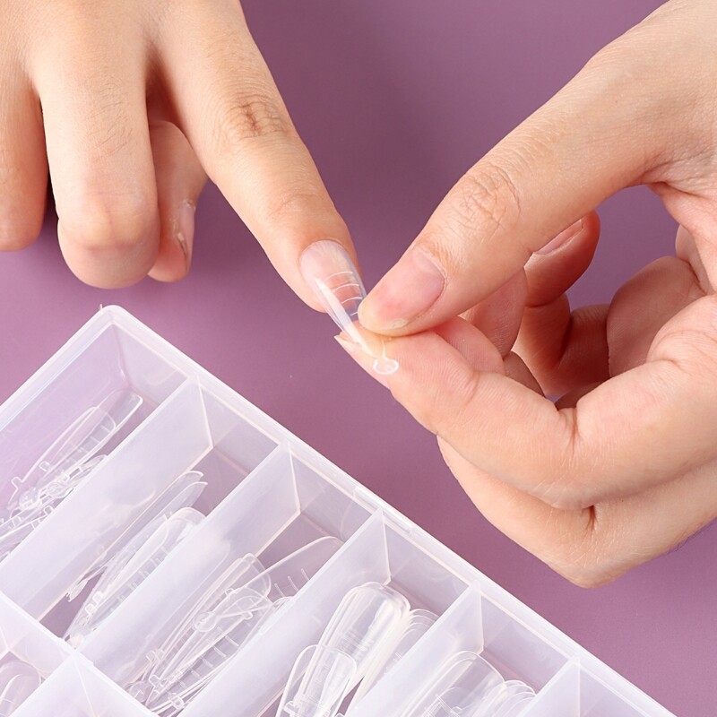 Nail Dual Forms for Poly Nail-Gel Clear Nail Mold for Builder Nail Gel-Extension