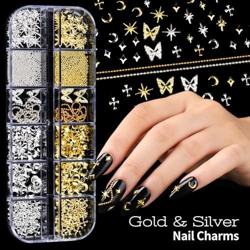 3D Nail Charms & Art Tools Set – 15 Brushes, 5 Dotting Tools, Nail Stand, Gems