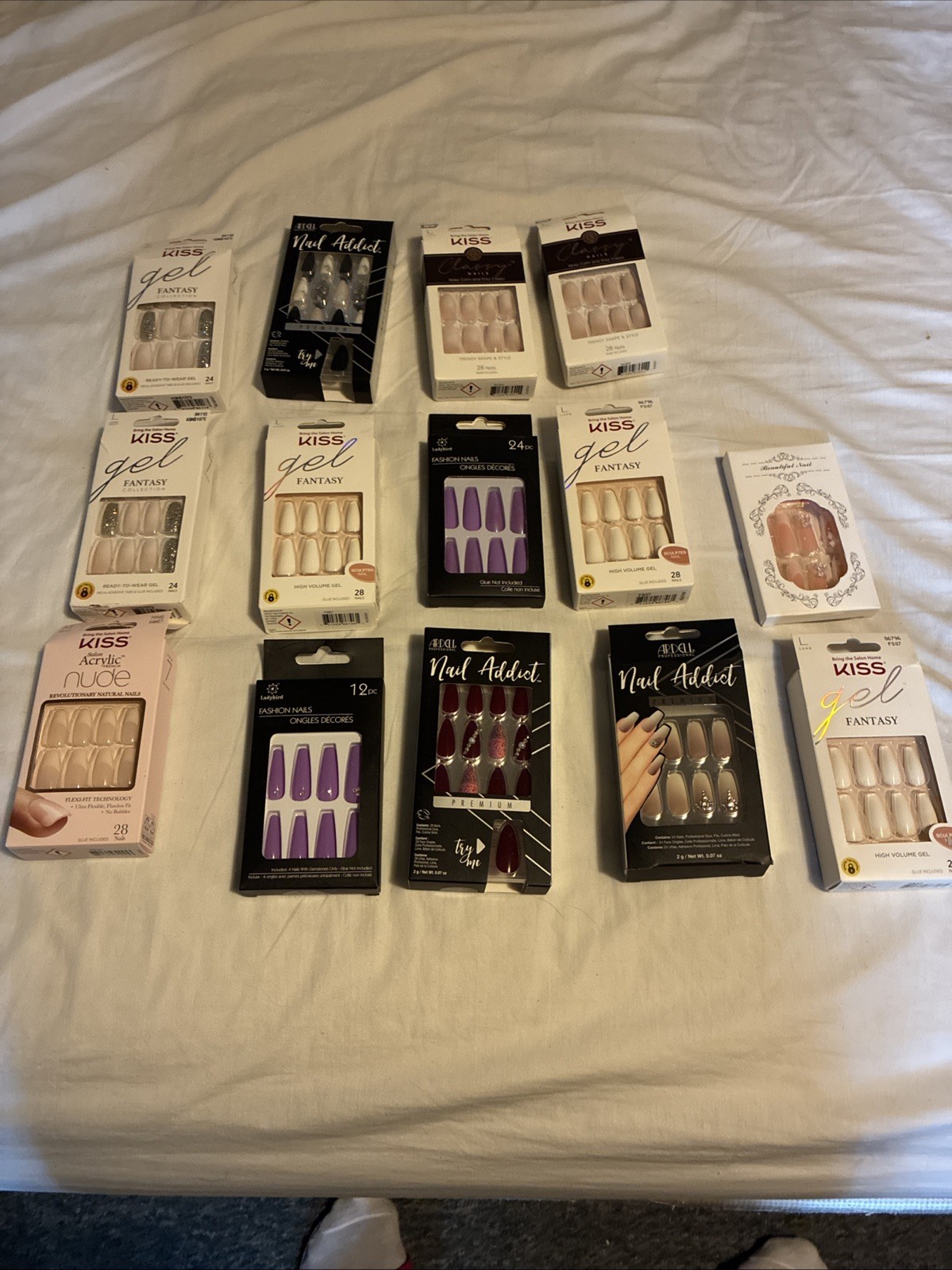 Bulk Kiss Gel Nail Clip On- Nail Addict 14 Boxes Glue Included