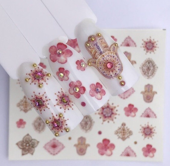 Flower, Floral Nail Art Water Decals DIY Nail (Group 1)