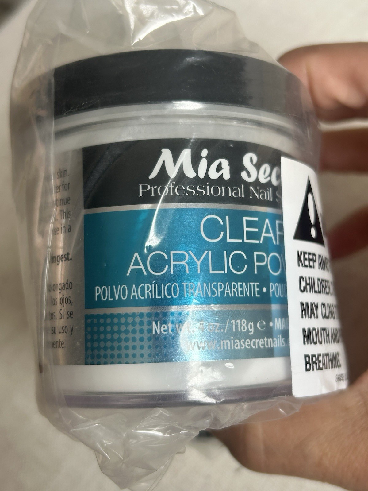 MIA SECRET 4oz Liquid Monomer + 4oz Clear Acrylic Powder Nail Art System