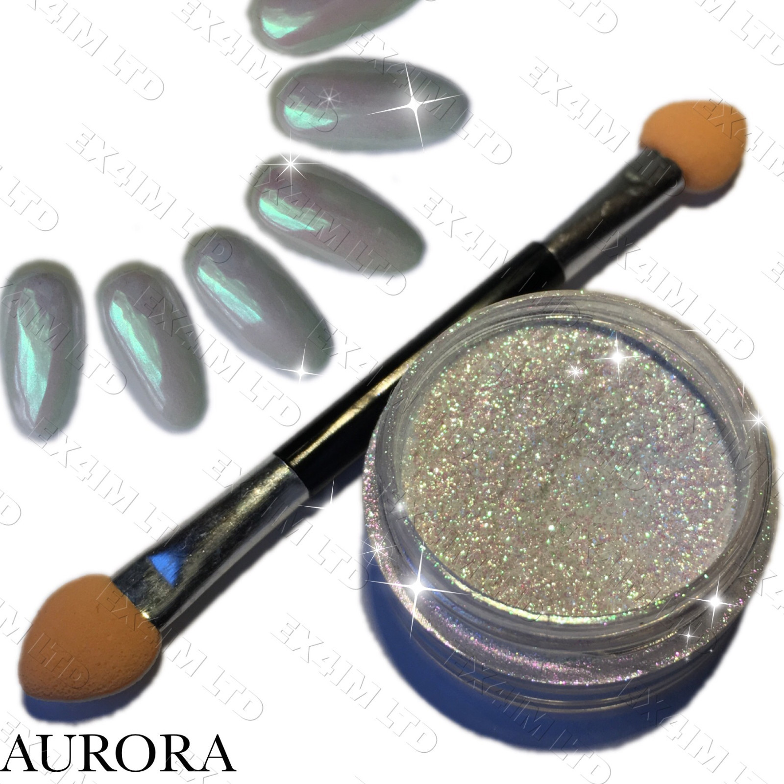 NEW Multicolor Ceramic Pigment Nails Porcelain Mirror Powder Mermaid Effect UK