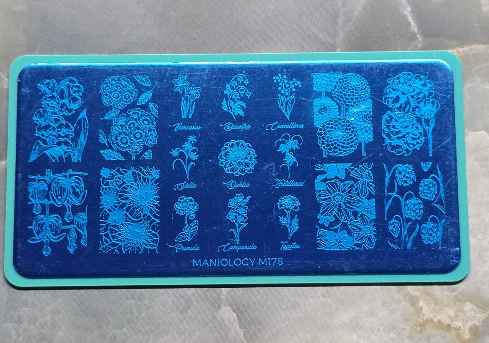 HTF Maniology M178 Floral Grow With Love Flowers Garden Florist Nail Stamp Plate