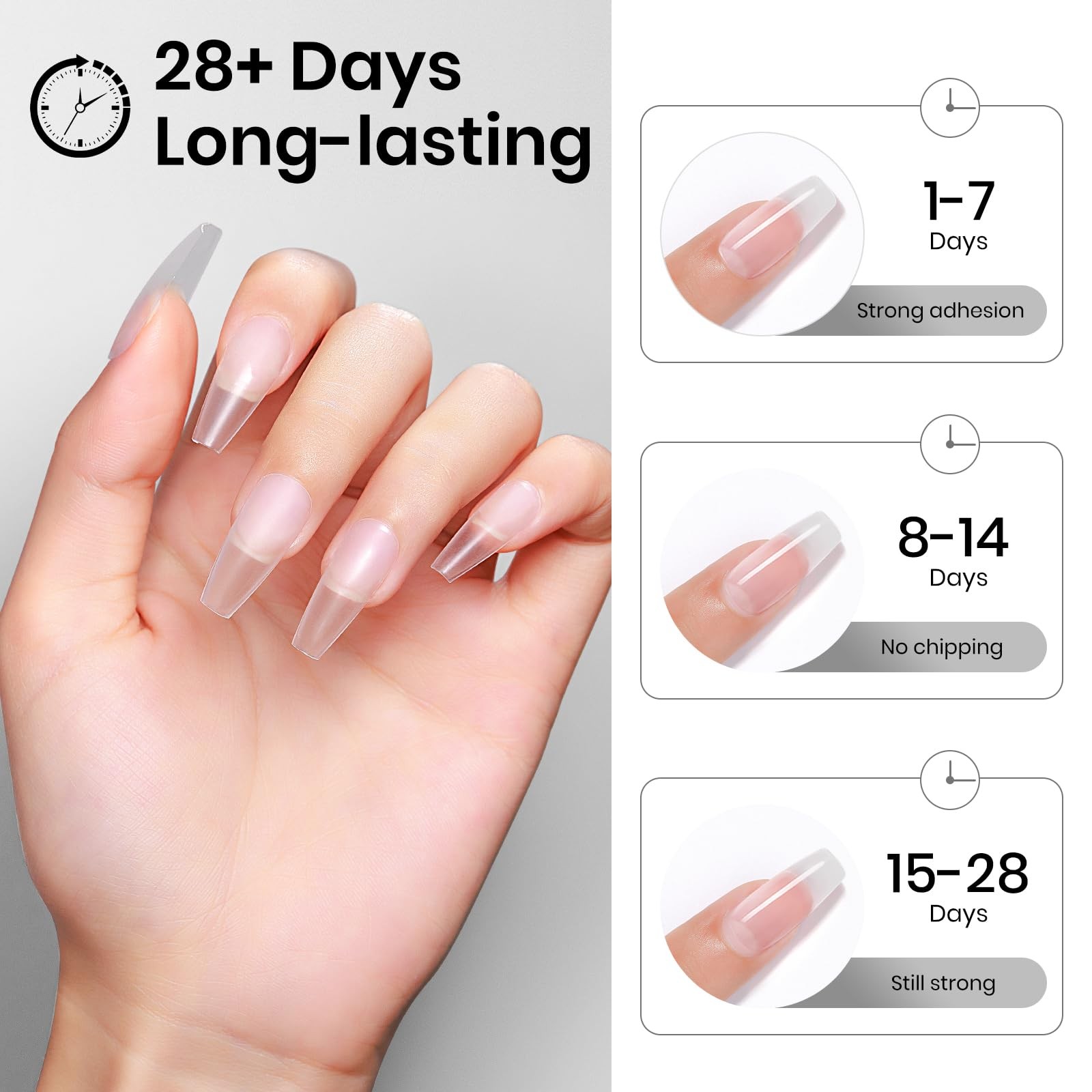 Solid Nail Glue, 18g Solid U V Gel Nail Glue Gel for Nails and Mini Light LED…