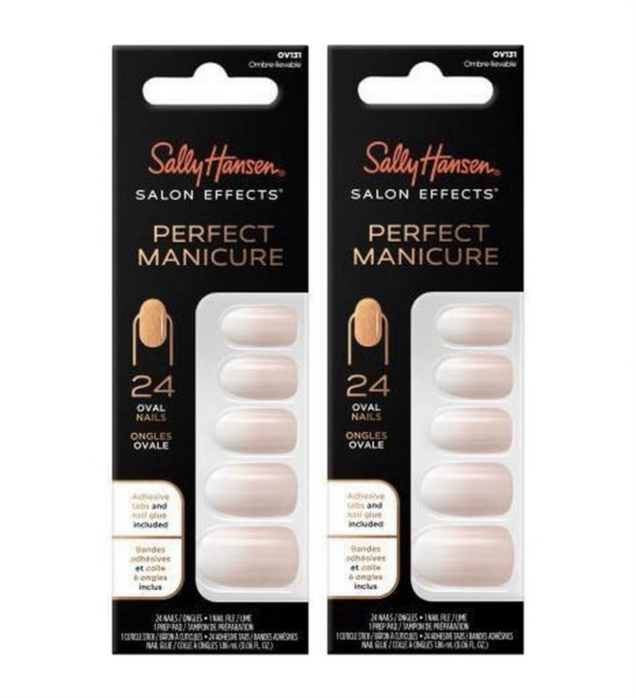 2pk Sally Hansen Salon Effects Perfect Manicure Medium Oval/Ombre-lievable OV131