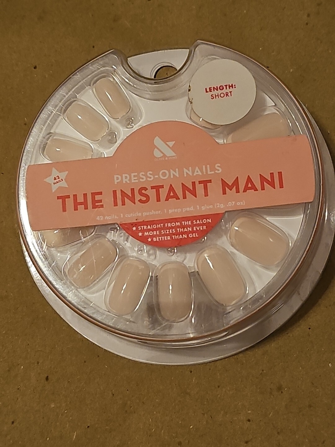 Instant Mani Short And Medium Length Layered Circles Press On Nails 42 Ct x 2