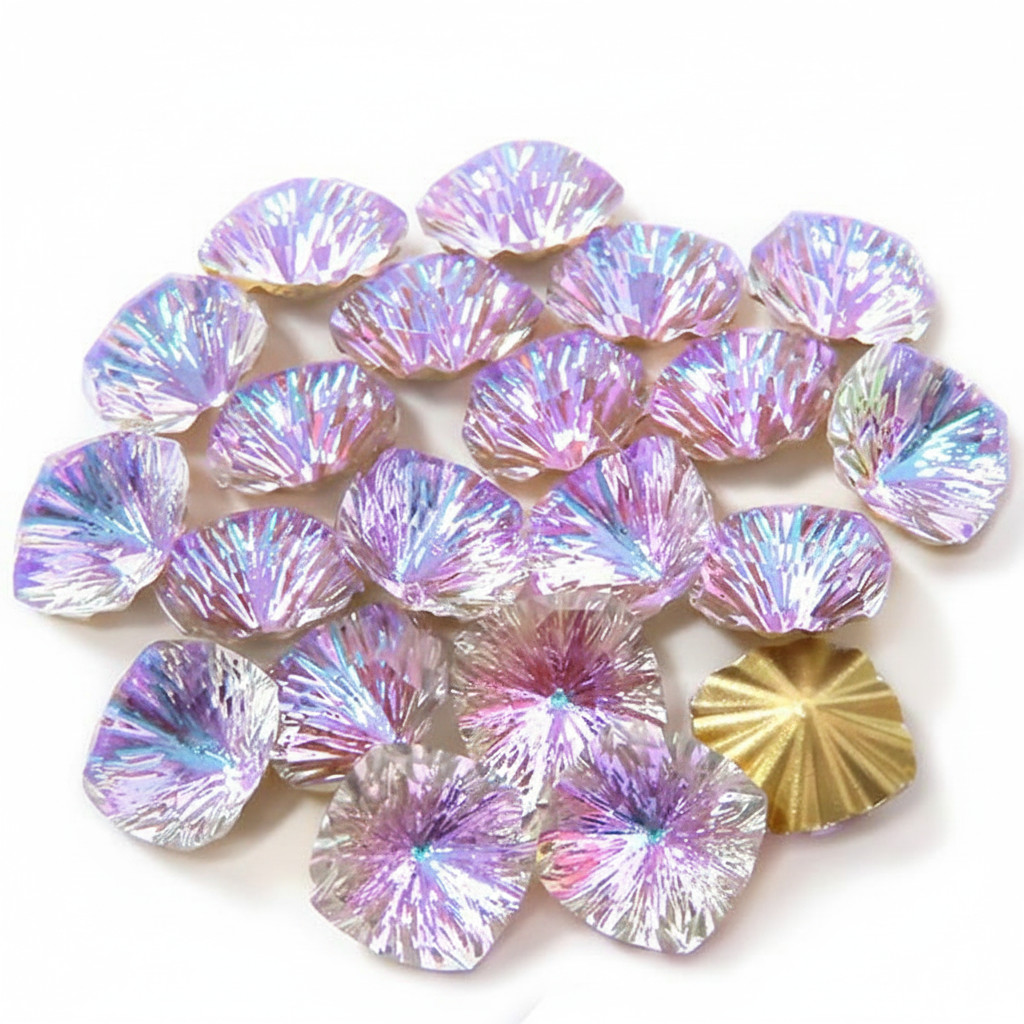 J.HOO Crystal 8460 Square V-Cut Fancy Rhinestones 8mm Nail Art (4pcs)