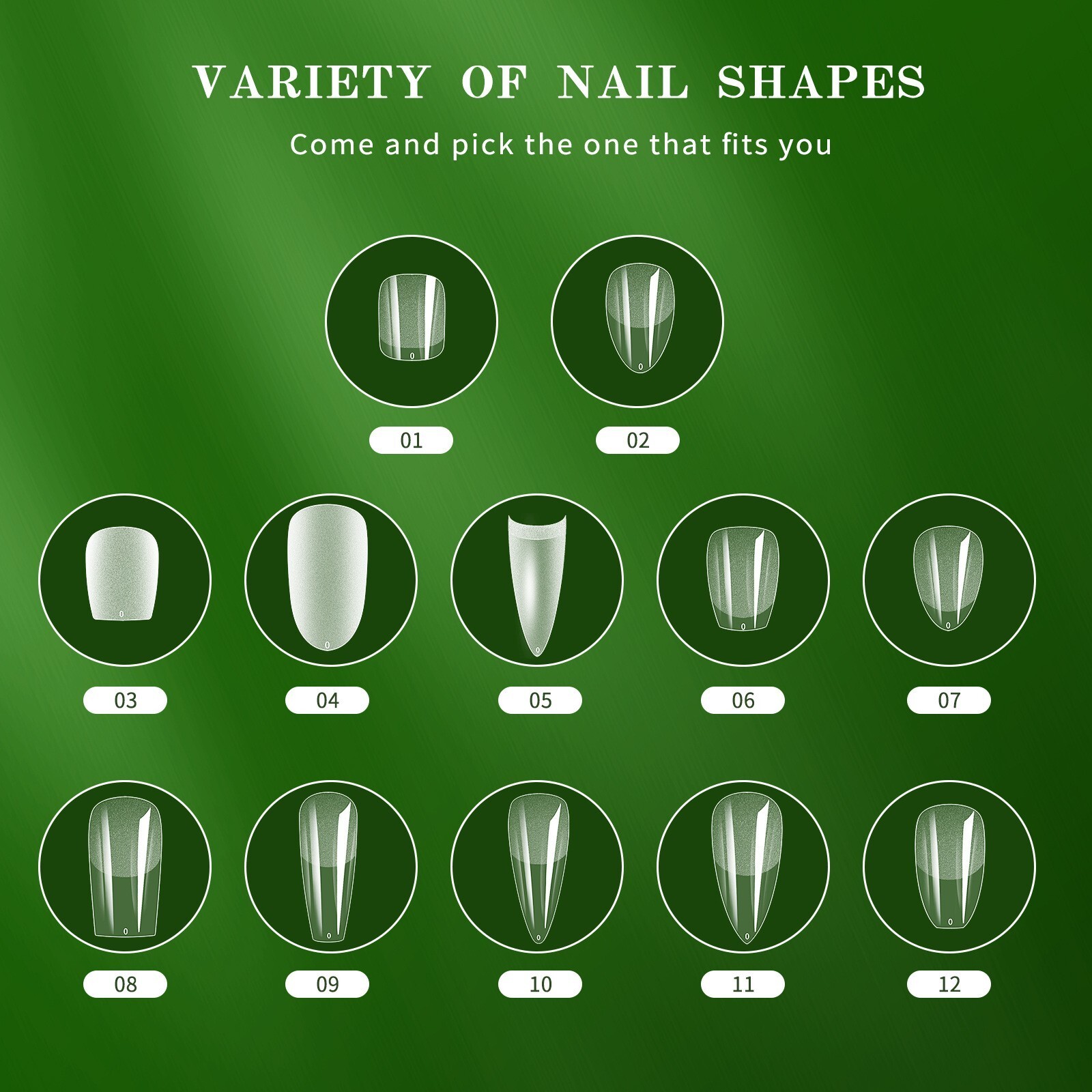 120pcs Press On Nails Coffin Square Oval Soft Gel False Nail Tips for Extensions