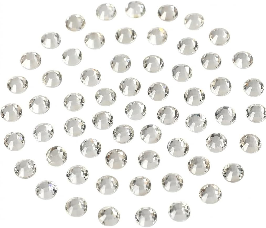 Flatback Glass Crystal Rhinestones Rounds Gems for Bedazzling Nails Art Crafts D