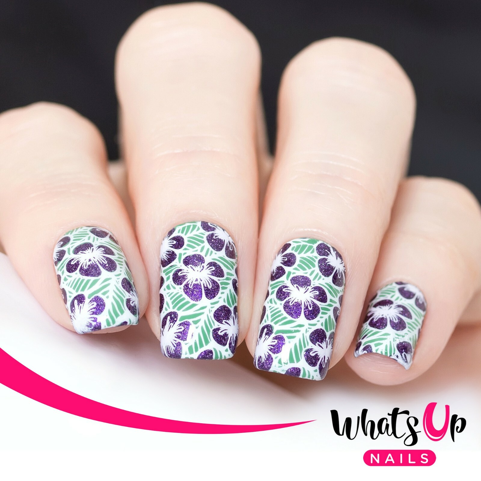 B037 Growing Beauty Stamping Plate For Stamped Nail Art Design
