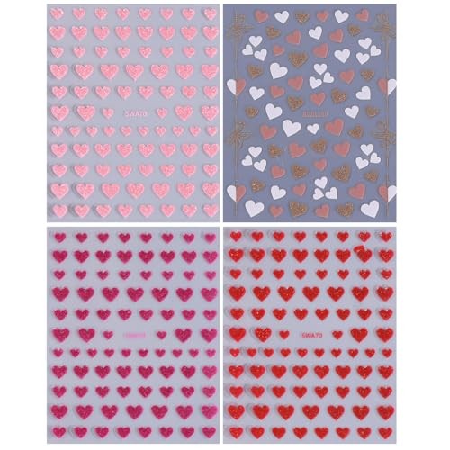 Valentine’s Day Nail Art Stickers Valentines Nail Stickers Heart Bow Style-33