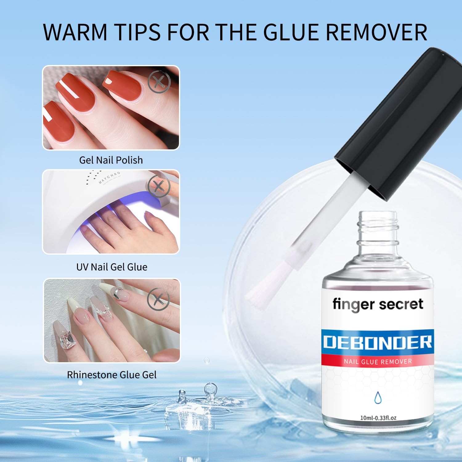 Nail Glue Rhinestones Dissolver Nail Glue Remove Press On Nail