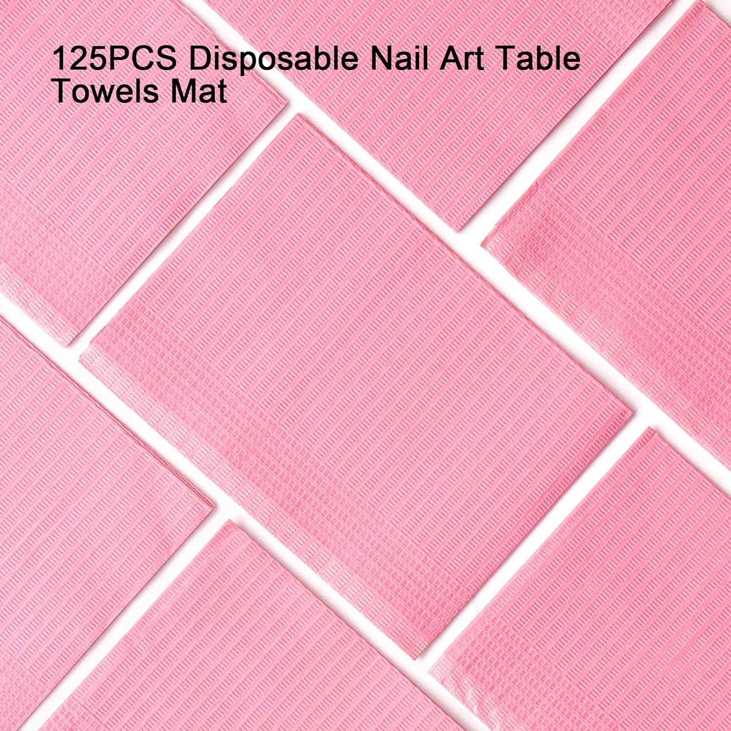 125PCS Disposable Nail Art Table Towels Mat 13″ X 17″ Waterproof 3 Ply Nail Art