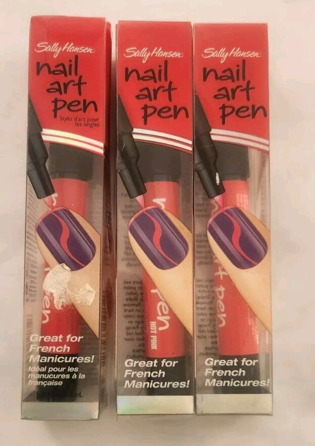 3X Sally Hansen Nail Art Pens 04 Hot Pink