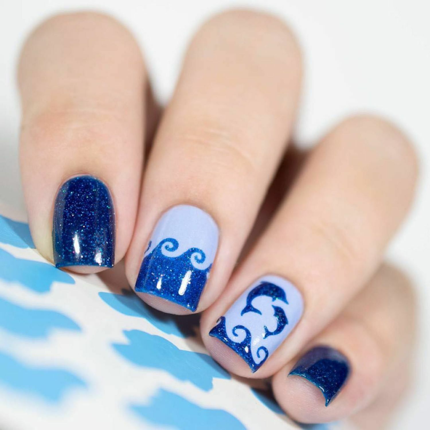 Dolphins Stencils for Nails, Nail Stickers, Nail Art, Nail Vinyls