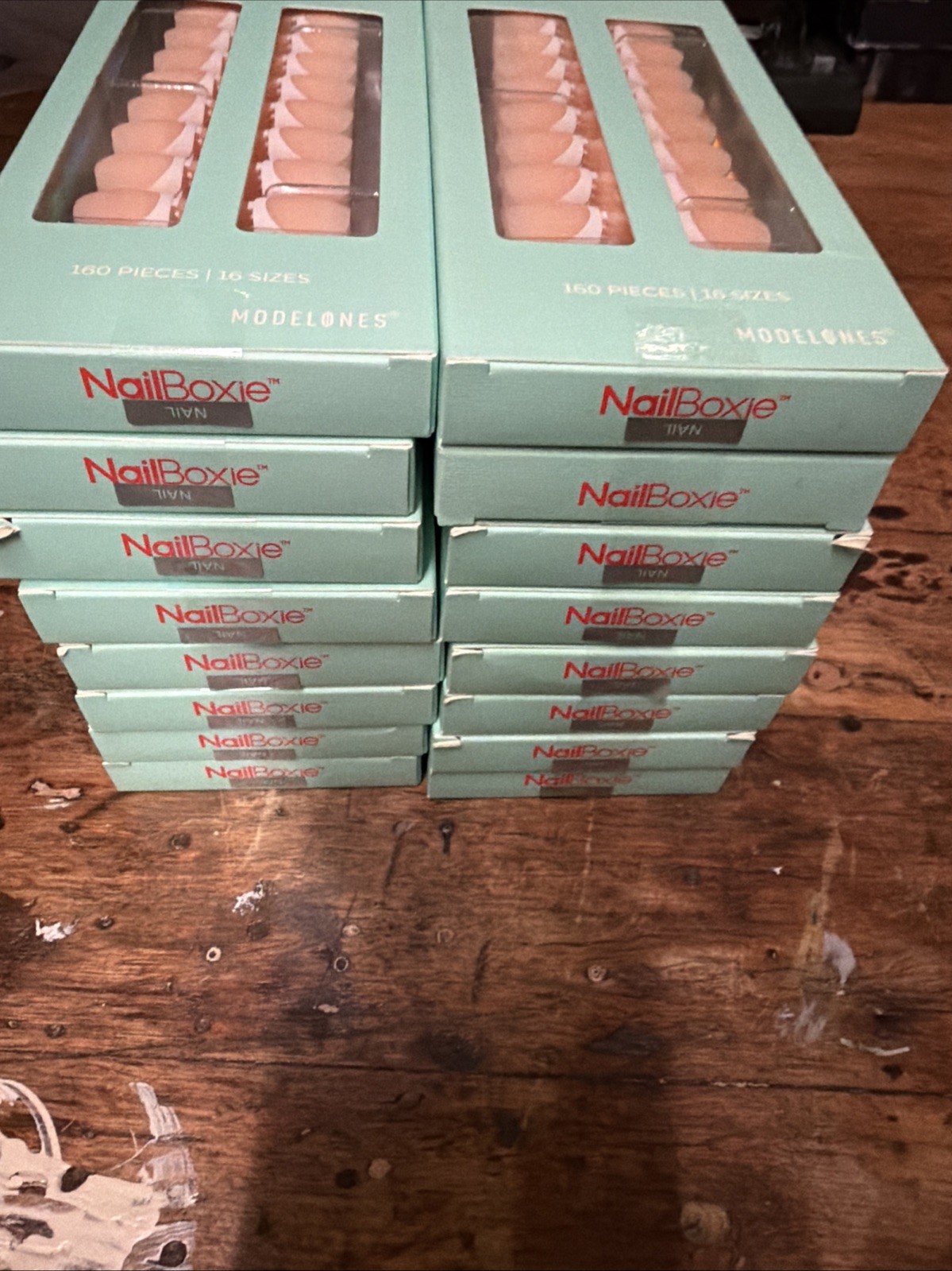 16 Boxes of Nailboxie Shell Tips for Acrylic Nails