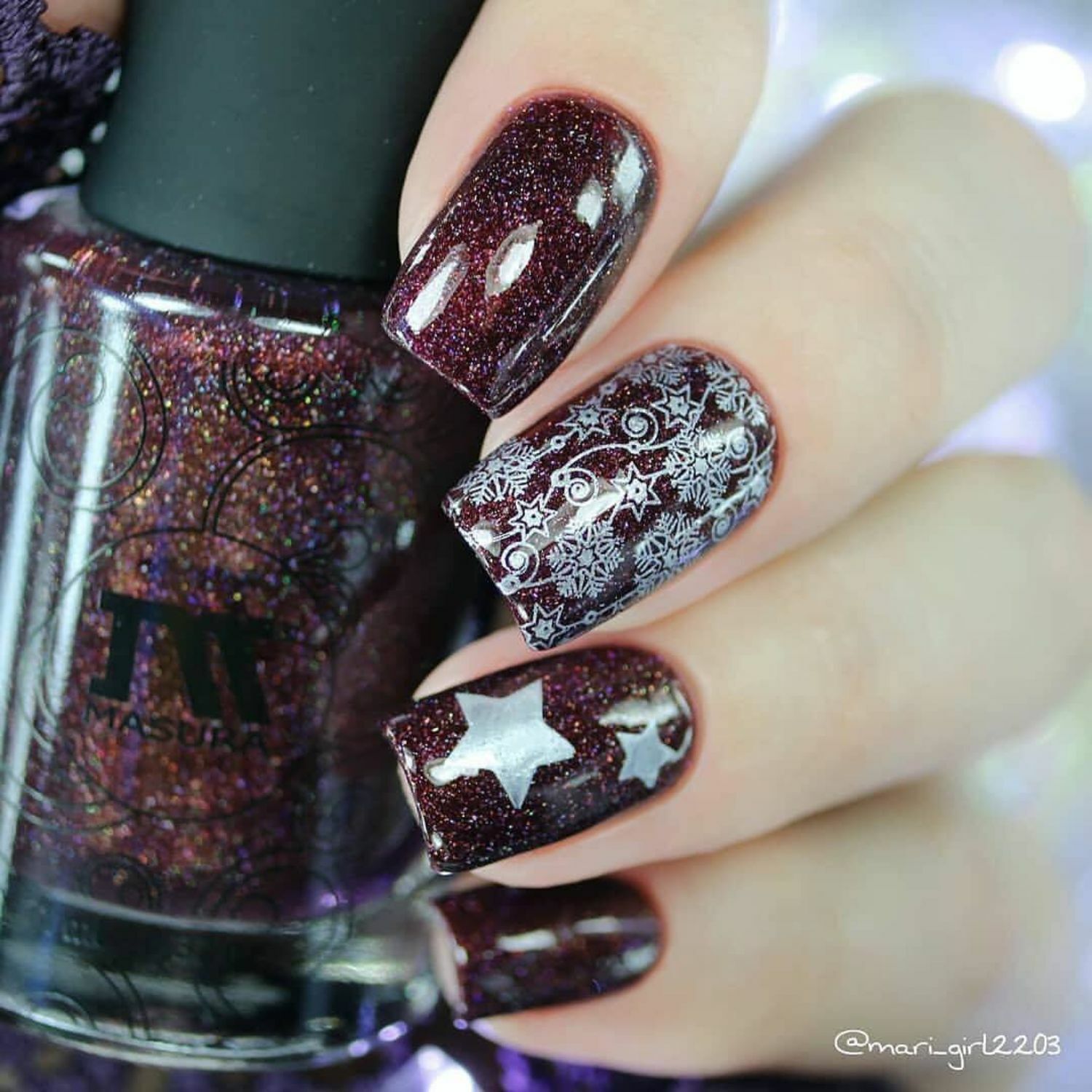 Northern Star Stencils for Nails, Christmas Nails, Nail Art
