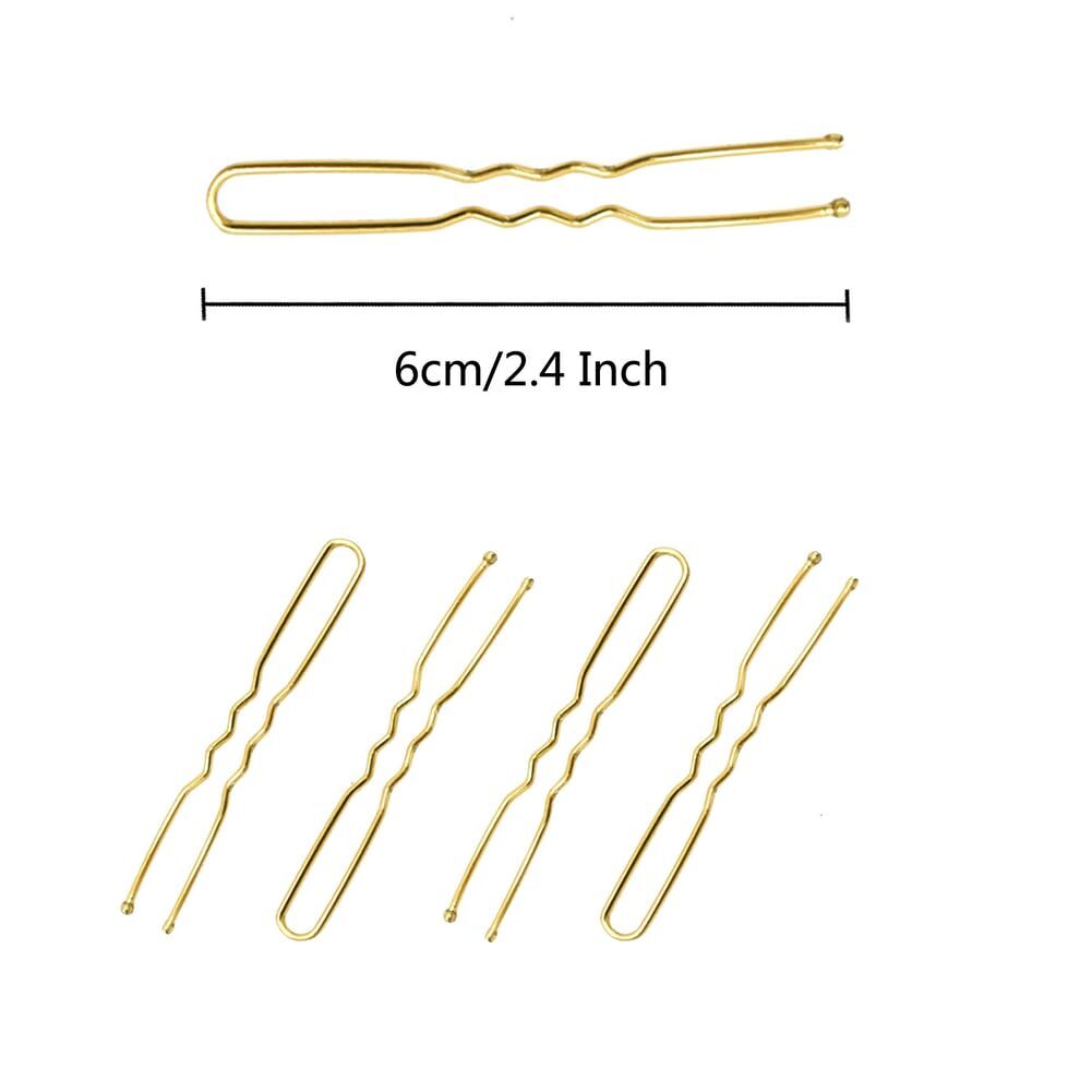 330 Count U Shaped Hair Pins Blonde, YINGFENG 2.4inch Gold Bun Gold(2.4Inch)