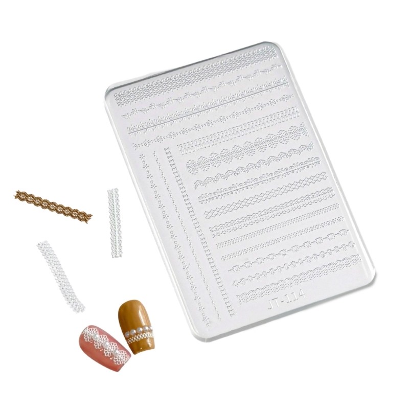 Multiple Pattern Silicone Mould for 3D Nail Art Designs and Craft Embellishments