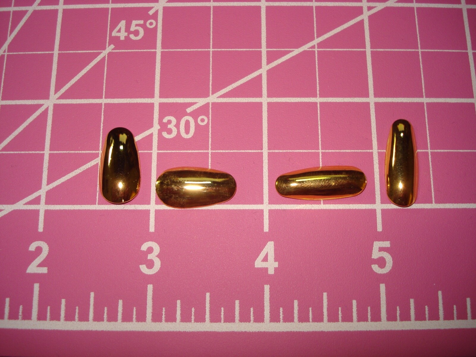 Vintage Golden Fingernails 18Kt Electroplated Metal Nails 2 Sets Kirsten