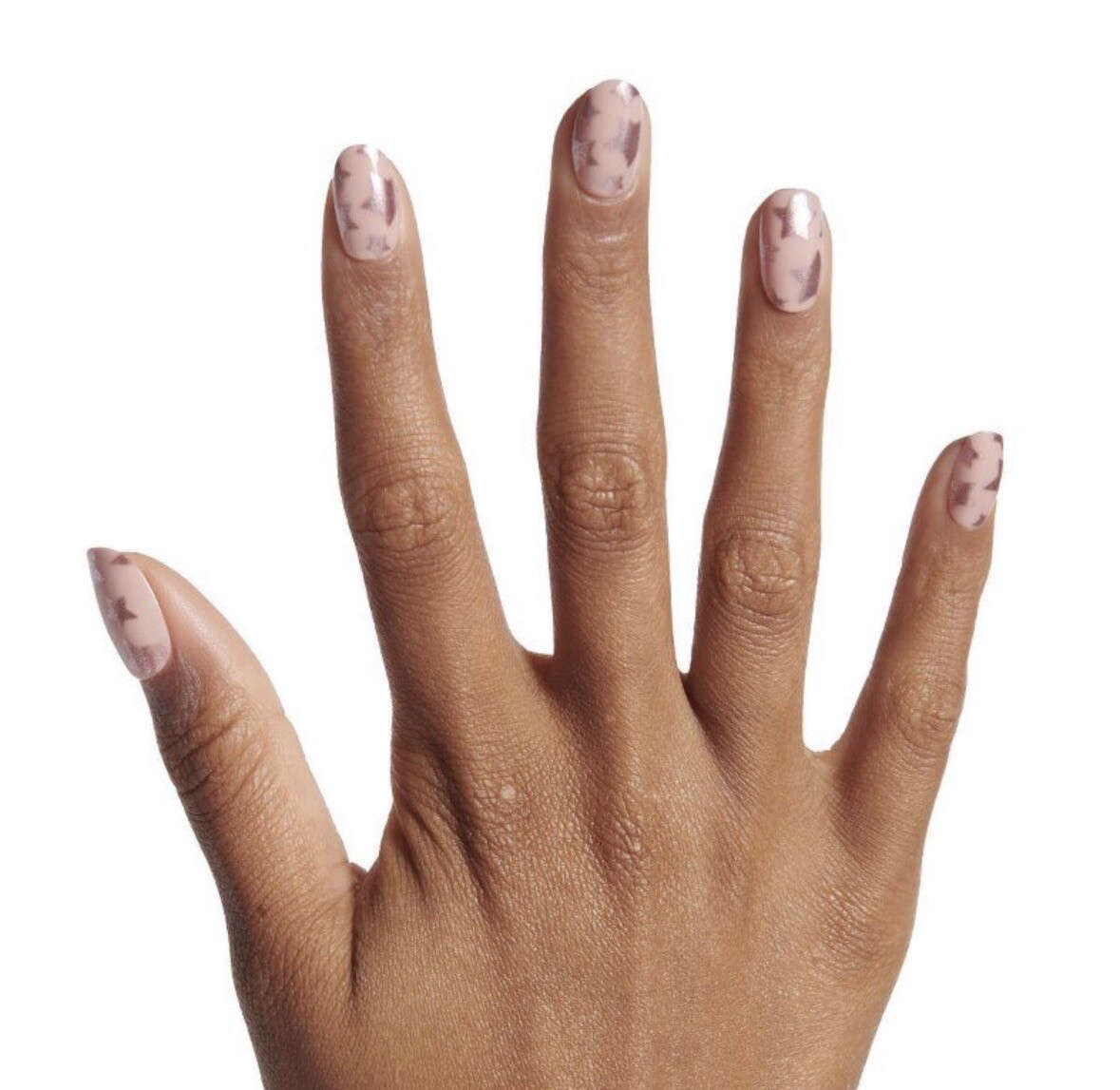 Olive and June Press On Fake Nail, Short Round Sundance Super Star Instant Mani