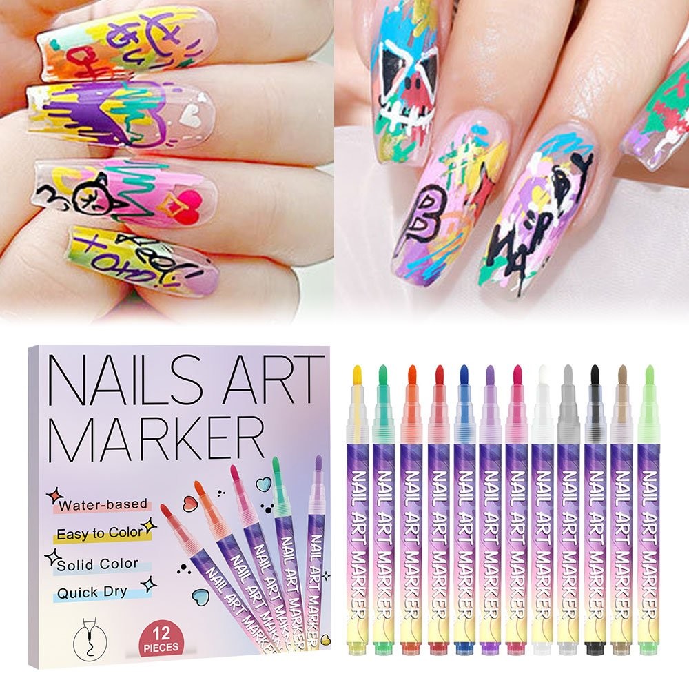 Nail Graffiti Pen for 3D Nail Art DIY Painting Nail Polish Pen Drawing Line ToJQ