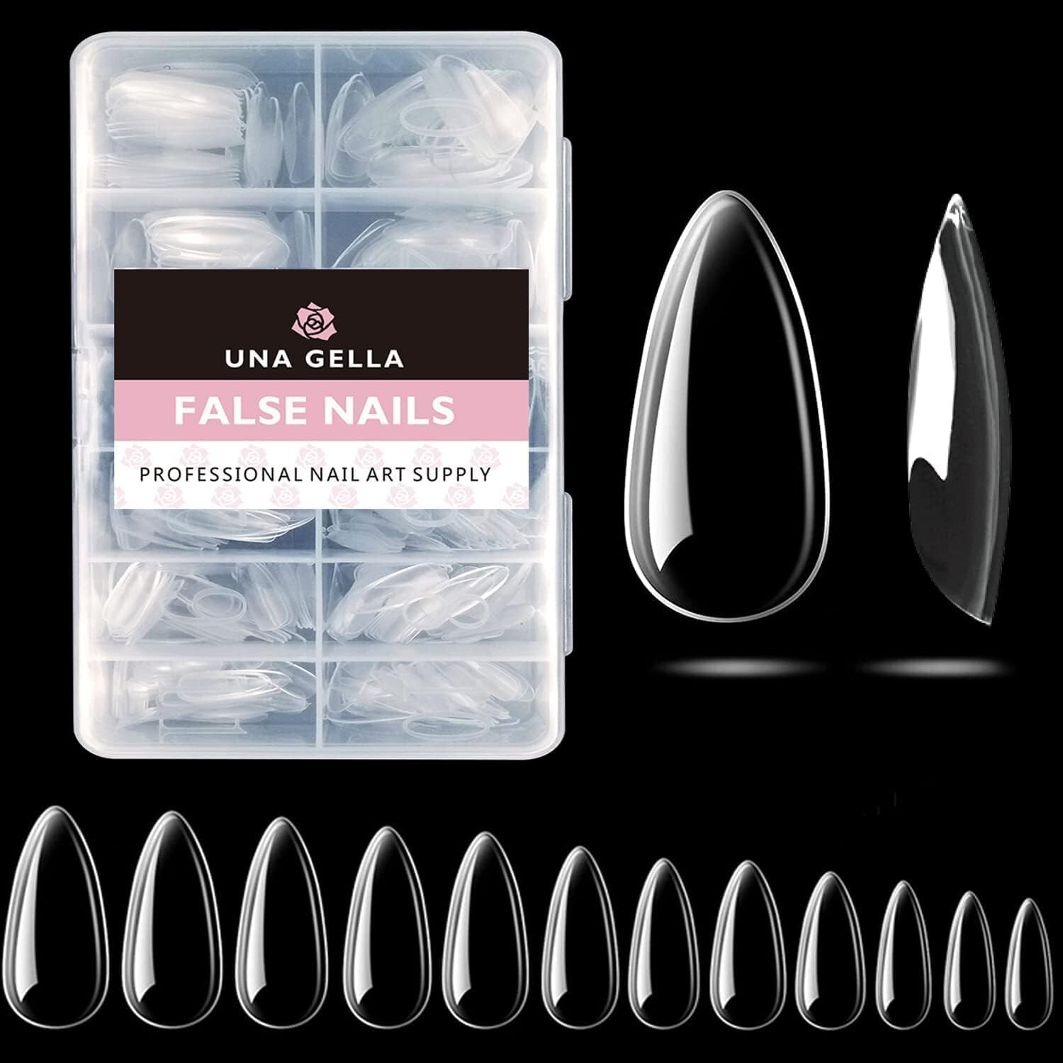 Clear Gel Tips for Nail Extensions & Nail Art – Long Lasting – Easy to Use
